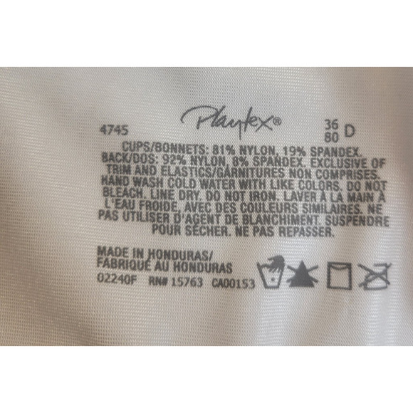 Playtex 18 Hour White Ultimate Lift and Support Wire Free T-Shirt Bra Size 36D - Picture 2 of 7